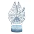 Luminária Led 3d - Milenium Falcon Star Wars Controle Remoto
