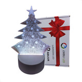 Luminária Led 3d Abajur 4w Acrílico Árvore De Natal Tomada Cor Da Estrutura Branco 110v 220v