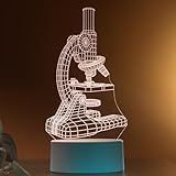 Luminária Led 3d Abajur De Mesa Microscópio