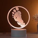 Luminária Led 3d Abajur De Mesa Pé Podologia