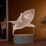 Luminária Led 3d Abajur De Mesa Tubarão