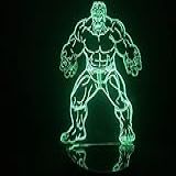 Luminária Led 3d Hulk Esmaga Raios