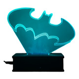 Luminária Led 3d Símbolo Batman