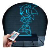 Luminaria Led 3d Sonic