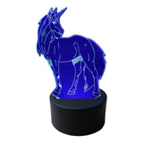 Luminária Led A Pilha Unicornio Abajur 1 Cor Decoração