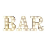 Luminária Led Decorativa Letras Bar