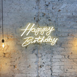 Luminária Led Neon Happy Birthday Letreiro Decoração Festas