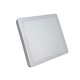 Luminaria LED Plafon Painel 18W Sobrepor 6000K Quadrada Branco Frio Slim Bivolt Iluminação Quarto Sala Casa Apartamento