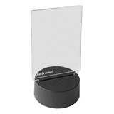 Luminária Led Porta Retrato Vertical Dia Dos Namorados Cor Da Estrutura Preto E Cúpula Transparente Voltagem 110v 220v Acrílico Store