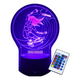 Luminária Led Simulador Surf Skate Usb Personalizada Cores