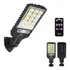 Luminária Led Solar Poste Rua Parede Sensor 180 Led Controle Estrutura Preto 3.7v