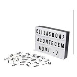 Luminária Letreiro Cinema Box Led 96 Letras Números Ícones
