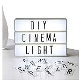 Luminária Letreiro Led Cinema Light Box Led A4 96 Letras