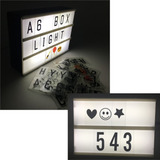 Luminária Letreiro Led Cinema Light Box Led A4 96 Letras