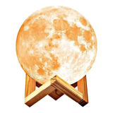Luminária Lua Cheia 3d Abajur Usb