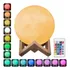 Luminária Lua Cheia 3d Colorida Usb 15cm Controle Remoto