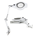 Luminária Lupa De Bancada Estética Led Articulada Zoom 10x