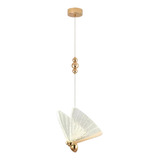 Luminária Lustre Pendente Borboleta Cristal Led 6009 gold Estrutura Dourado 110v 220v