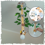 Luminária Lustre Pendente Infantil Safari Azul Menino