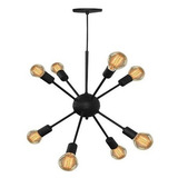 Luminária Lustre Pendente Sputnik Átomo Para 8 Lâmpadas