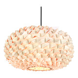 Luminária Lustre Rústico De Bambu Orgânico Casa Attract Sofisticado Rotim 42cm 9 W Cor Amarelo 110v 220v