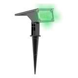 Luminaria Luz Espeto Spot Solar Jardim Externa Led Verde