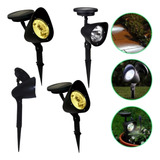 Luminária Luz Solar Spot Decoração Kit 4 Lâmpada Led Espeto