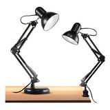 Luminaria Manothor Pixar Preta 110v 220v Articulada Base Garra Flexível Abajur De Mesa Escritório Quarto Sala Iluminação estudo