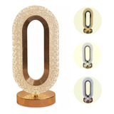 Luminaria Mesa Abajur Cristal Led 3 Cores Touch Recarregável