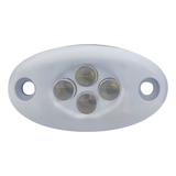 Luminária Náutica Luz De Cortesia Com 4 Leds Azul 12v Lancha