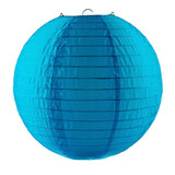 Luminária Nylon Japonesa 30cm Azul Chinesa Oriental Hachi8