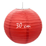 Luminária Oriental Japonesa Chinesa Vermelho 30cm