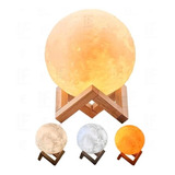 Luminária Para Quarto Lua Cheia 3d Abajur Usb touch