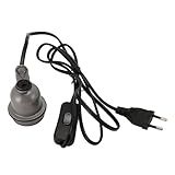 Luminária Para Répteis Interruptor De Lâmpada De Calor Para Répteis Com Cabo De Alimentação E Suporte De Lâmpada Para Acessórios De Lâmpada De Calor Para Chocadeira Luminária