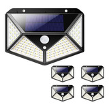 Luminaria Parede 5 Unid 100 Led 3 Funções Sensor Presença