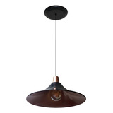 Luminaria Pendente Chapéu Preto Com Cobre Ideal Para Mesa De Jantar Mesa De Bilhar Sinuca 110v 220v