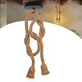 Luminária Pendente Duplo Teto Corda Sisal Rústico 1m Lpcr12
