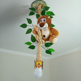 Luminária Pendente Infantil Safari Leão Brinde