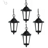 Luminária Pendente Lanterna Colonial Tlf28 Taschibra 4pç