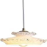 Luminária Pendente Moderna Vintage Lustre De Pétala De Flor De Vidro Antigo Lâmpada Suspensa Com Sombra De Babados Luz De Teto Country Para Quarto Sala De Estar Corredor 20 Cm 
