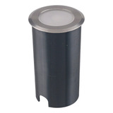Luminaria Piso Balizador Led Externo Ip67 Inox Ambar Zan43 Cor Da Cúpula Borda Inox Difusor Opaco Cor Da Estrutura Preto Acende A Luz Spot Solo