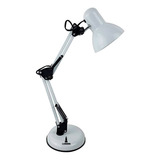 Luminária Pixar Marca Lorben Articulada Na Cor Branca Com Base E Garra Bivolt Soquete E26 e27 Material Resistente E Altura Ajustável Para Mesa Ou Escritório
