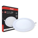 Luminária Plafon Led De Teto Avant Pop Embutir Redondo 18w Luz Cor Frio