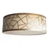 Luminária Plafon Recorte Bronze Cúpula Em Tecido 50x15cm Estrutura Cru 110v/220v