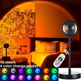 Luminaria Por Do Sol Luz Noturna Projetor Led Sunset Light Cor Da Estrutura Preto