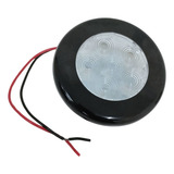 Luminária Preta Redonda 3 6 Leds Branco 12v Cortesia Seavix