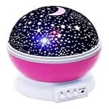 Luminária Projetor Estrelas 360 Galáxia Abajur Star Master LED Para Quarto E Decoração Rosa