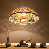 Luminária rústica Bambu Lustre Pendente Sala Jantar Quarto