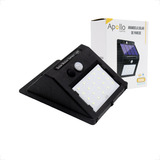 Luminária Solar 20 Leds Branco Frio 6500k Parede Sensor