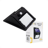 Luminária Solar 20 Leds Parede Branco Frio 6500k Sensor